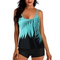 thumbnail image 2 of EGNMCR Swimsuit Women Two Piece Bathing Suits Floral Print Tank Tops With Boyshorts Tummy Control Swimming Suits,, 2 of 6
