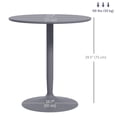 thumbnail image 3 of HOMCOM Round Dining Table with Steel Base, Non-slip Pad for Living Room, 3 of 10