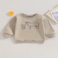 thumbnail image 2 of Toddler Boy‘s Long Sleeve Western Sweatshirt with Cattle Print for Fall, 2 of 9