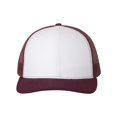 thumbnail image 1 of Adjustable Snapback Trucker Cap, Adjustable, WhiteMaroon, 1 of 4
