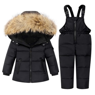 LSLJS Baby Girls Boys Snowsuit Toddler Kids Winter Wear Down Jacket Ski Jacket & Snow Bib Pants Ski Suit Winter Outfit Sets