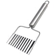 thumbnail image 5 of XIPYYKM 2Pcs Large Crinkle Cutter French Fry Cutter, Large Crinkle Potato Slicer Wavy Chopper, Stainless Steel Wavy Slicer Crinkle Cutting Chopping Tools with Handle for Carrot Vegetable, 5 of 5