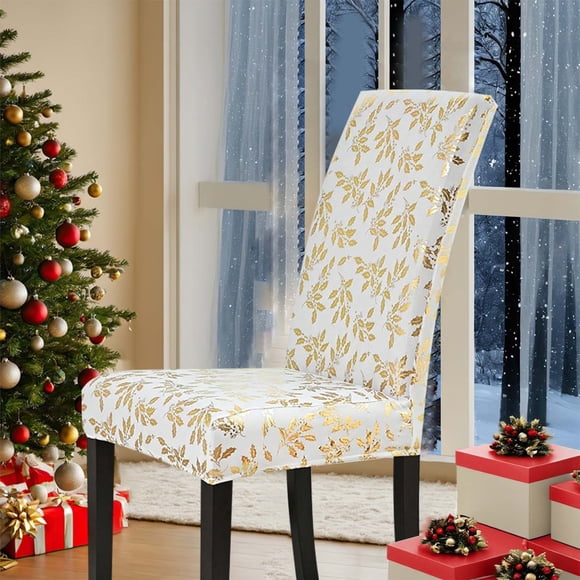 Rwnbm Christmas Dining Chair Covers Chair Back Covers Removable Washable Chair Protectors For Christmas Home Kitchen