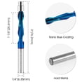 thumbnail image 3 of Upcut Spiral Flush Trim Router Bit 1/4 Inch Shank Carbide Flush Trim Router Bit with Double Bearing Woodworking Milling Cutter with Nano Blue Coating for Plywood Hardwood, 3 of 8