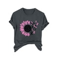 thumbnail image 2 of Lolmot Blouses pour Femmes, Mode pour Femmes Blouse à Imprimé à Manches Courtes, T-Shirt à Col Rond Amusant, 2 of 4