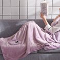 thumbnail image 3 of VONKY Comfortable Wool Shawl Blanket Casual Days Or Special Events Matching Pockets For Convenient grey, 3 of 6