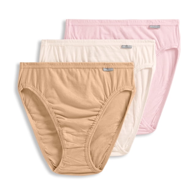 Jockey Women's 100% Cotton Elance French Cut - 3 Pack