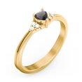 thumbnail image 3 of Birthstone Heart Ring with Shoulder Accents - Smokey Quartz (June), 3 of 4