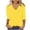 Yellow, variant on Meichang 3/4 Length Sleeve Tops for Women Dressy Casual V Neck T-Shirts Tunic Comfy Solid Color Shirts Basic Tees Lightweight Soft Stertch T Shirt Top