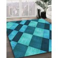 thumbnail image 3 of Ahgly Company Machine Washable Indoor Rectangle Transitional Teal Green Area Rugs, 6' x 9', 3 of 7