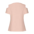 thumbnail image 4 of Timegard Womens Plus Size Tops Eyelet V-Neck Short Sleeve Cold Shoulder Summer Dressy Casual Tunic Tops, 4 of 6