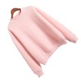 thumbnail image 3 of Col Rond Manches Longues Sweat-Shirt de Couleur Pure Femmes Épais Sweat-Shirt d'Hiver Femmes Vêtements de Fille, 3 of 6