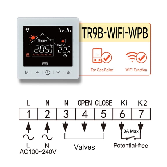 Wifi Thermostat For Gas Boiler Floor Heating Tuya Smart Room Temperature Regulator Wireless APP Voice Control ,Easy to Install