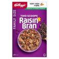 thumbnail image 2 of Kellogg's Two Scoops Raisin Bran Cereal Family Size 625g, 2 of 11