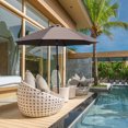 thumbnail image 4 of Four Seasons Courtyard 9 Foot Crank Lift Auto Tilt Patio Umbrella, Taupe, 4 of 4