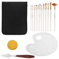 thumbnail image 1 of 1 Set Paint Brush Set Oil Watercolor Canvas Painting Brushes With Carrying Case, 1 of 3