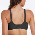 thumbnail image 3 of VEKDONE Fashion Women Large Size Solid Color Wave Lace Wireless Soft Support Together Daily Bra Black XXL, 3 of 3
