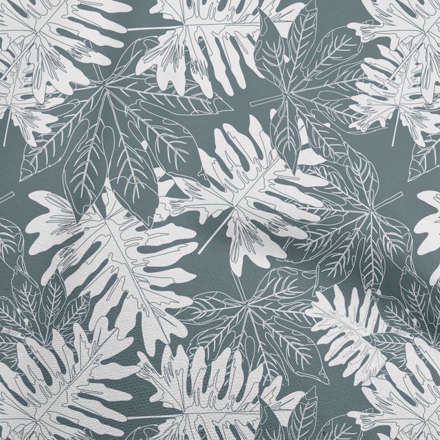 oneOone Georgette Viscose Gray Fabric Tropical Craft Projects Decor Fabric Printed By The Yard 42 Inch Wide