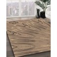 thumbnail image 3 of Ahgly Company Tapis d'Intérieur Lavable à la Machine, Carré, Transitionnel, Brun Sable Brun, Tapis de Zone, 8 Pieds Carré, 3 of 7
