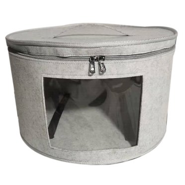 Organisateur de Boîte à Chapeaux Rond Boîtes à Chapeaux de Voyage Sac de Rangement Pliable pour Chapeaux avec Couvercle Antipoussière Grande Boîte de Rangement pour Chapeaux Boîtes à Chapeaux A