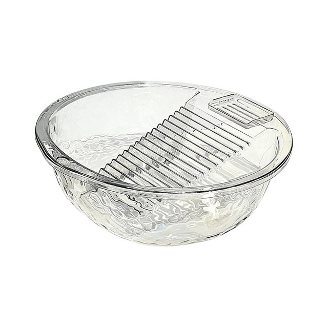 Clear Plastic Laundry Basin With Rubbing Board Multifunctional Wash Basin 13.39X12.8X3.94 Inch Clear