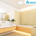 thumbnail image 4 of Delta Breez Signature Lumière DEL à Couleur Réglable avec Éclairage de Bord pour Ventilateur, 80/110 CFM, Blanc, 4 of 11