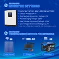 thumbnail image 4 of KEPWORTH Lithium Battery 12V 100Ah LiFePO4 Batteries with 100A BMS, Deep Cycle Rechargeable Lithium Iron Phosphate Battery, for Solar, Marine, Trolling Motor, 4 of 7