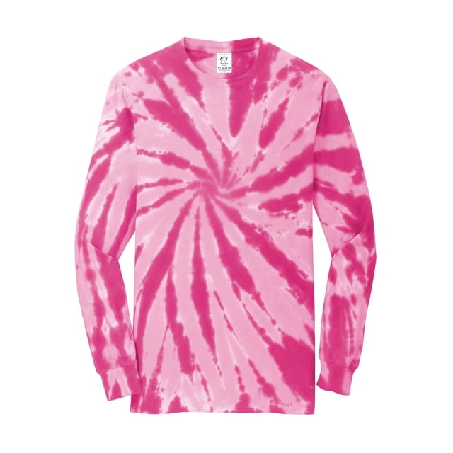 Gravity Threads Tie-Dye Long-Sleeve Shirt - Pink - Small