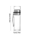 thumbnail image 3 of Rvkxad Bouteille d'Eau en Verre à Double Paroi avec Infuseur, Tasse de Séparation du Thé Résistante à la Chaleur, Bouteille à Thé, Bouteille avec Infuseur, 3 of 6