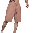 thumbnail image 3 of Diufon Men's Athletic Shorts Cotton Linen Drawstring Waisted Outdoor Sport Shorts Spring Summer Shorts with Pockets, 3 of 5