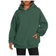 thumbnail image 2 of Mode Quotidienne des Femmes Sweat-Shirts Décontractés à Col Rond à Manches Longues Sweat-Shirts de Couleur Unie Café L, 2 of 5