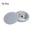thumbnail image 3 of Unique Bargains 10pcs 40L Fabric Cloth Covered Button 25mm Round Metal Shank Sewing Buttons for Suits Dress Blouses, Light Blue, 3 of 5