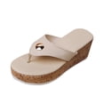 thumbnail image 1 of Fsgntruao Nouvelles Chaussures à Talon Incliné pour Femmes Sandales d'Été Décontractées à Bout entre-Doigts Pantoufles, 1 of 6