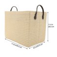 thumbnail image 2 of Clothes Storage Organizer Woven Toys Storage Basket Rustic Woven Storage Basket with Handles, 2 of 8