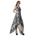thumbnail image 2 of Moomaya Robe à Ourlet en Foulard pour Femmes, Imprimée, Col en V, Ourlet Asymétrique, 2 of 4