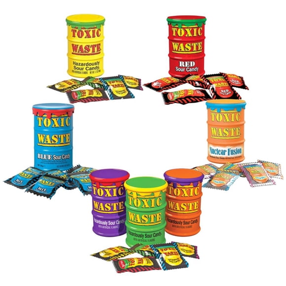 Toxic Waste Sour Candy Drum Assorted 5-Pack