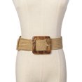 thumbnail image 2 of Kmbangi Ceinture Tressée en Paille pour Femmes, Ceinture Élastique Rétro Extensible, 2 of 5
