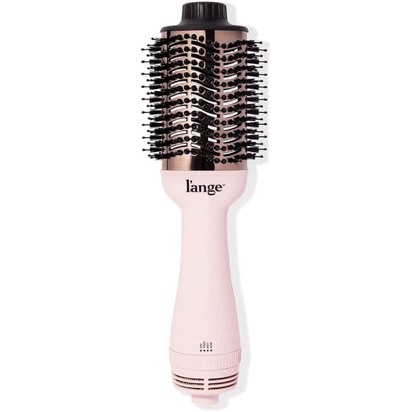 L'ange Hair Le Volume 2-in-1 Titanium Blow Dryer Brush Blush Hot Air Brush with Oval Barrel