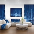 thumbnail image 3 of Design Art Nuit De Chicago Bleu  Sur Toile Encadrée, 3 of 4