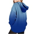 thumbnail image 2 of MIASHUI Chandails à Manches Longues Dégradés pour Filles, Bleu, 11-12 Ans, 2 of 7