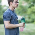 thumbnail image 2 of Rbaofujie Reusable Water Bottle Large Kettle;1l Large-Capacity Sports Water Cup, Space Cup, Graduated Color Straw Plastic Cup, Student Children's Water Bottle Plastic Water Bottles, 2 of 3
