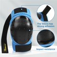 thumbnail image 3 of serony 6 Pcs/ensemble Genouillère Portable Sangle Ajustable Coudières Cyclisme Patinage à Roulettes Protection Protège-Taille Protecteur Bleu P, 3 of 6