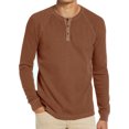 thumbnail image 1 of Innerwin Blouse Long Sleeve Mens Summer Tops Beach Solid Color Casual T Shirts Khaki S, 1 of 6