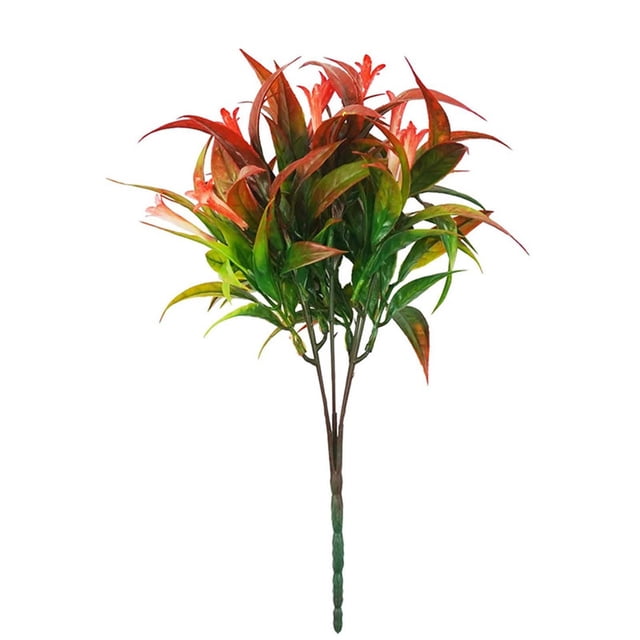 Artificial Morning Glory Home Decoration Red Red Plastic (1X Artificial Morning Glory)