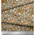thumbnail image 2 of Soimoi Modal Satin Fabric Kangaroo,Elephant & Lion Animal Print Fabric by Yard 42 Inch Wide, 2 of 3