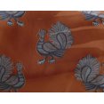 thumbnail image 4 of oneOone Georgette Viscose Fabric Peacock Block Printed Fabric 1 Yard 42 Inch Wide, 4 of 4