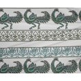 thumbnail image 4 of oneOone Polyester Lycra Fabric Floral & Peacock Block Print Sewing Fabric BTY 56 Inch Wide, 4 of 4