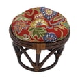 thumbnail image 1 of Coussin Repose-Pieds Capitonné Rond en Polyester Filé de 18 Po, 1 of 3
