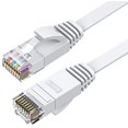 thumbnail image 2 of Cat6 Ethernet Cable 50 FT White, BUSOHE Cat-6 Flat RJ45 Computer Internet LAN Network Ethernet Patch Cable Cord - 50, 2 of 5