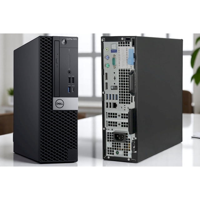 Refurbished (Good) Dell Optiplex 7070 SFF Desktop, Intel Core i5-9th Gen., 16GB RAM, 256GB SSD, Windows 11 PRO. (Keyboard/Mouse Not Included)